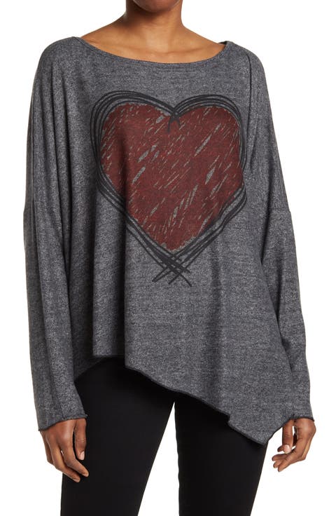 Assymetrical Hem Dolman Sleeve Sweater