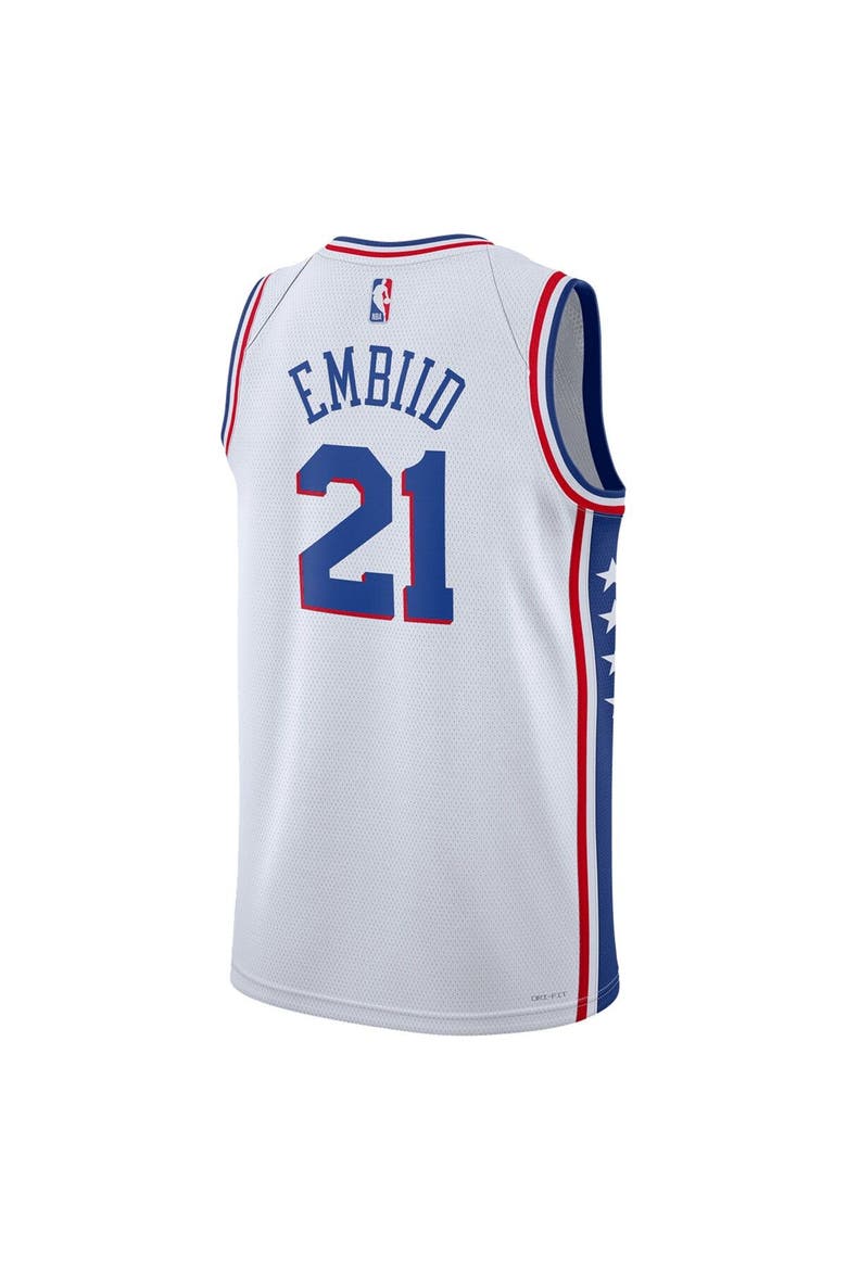 Unisex Nike Joel Embiid White Philadelphia 76ers Swingman Jersey - Association Edition, Alternate, color, White