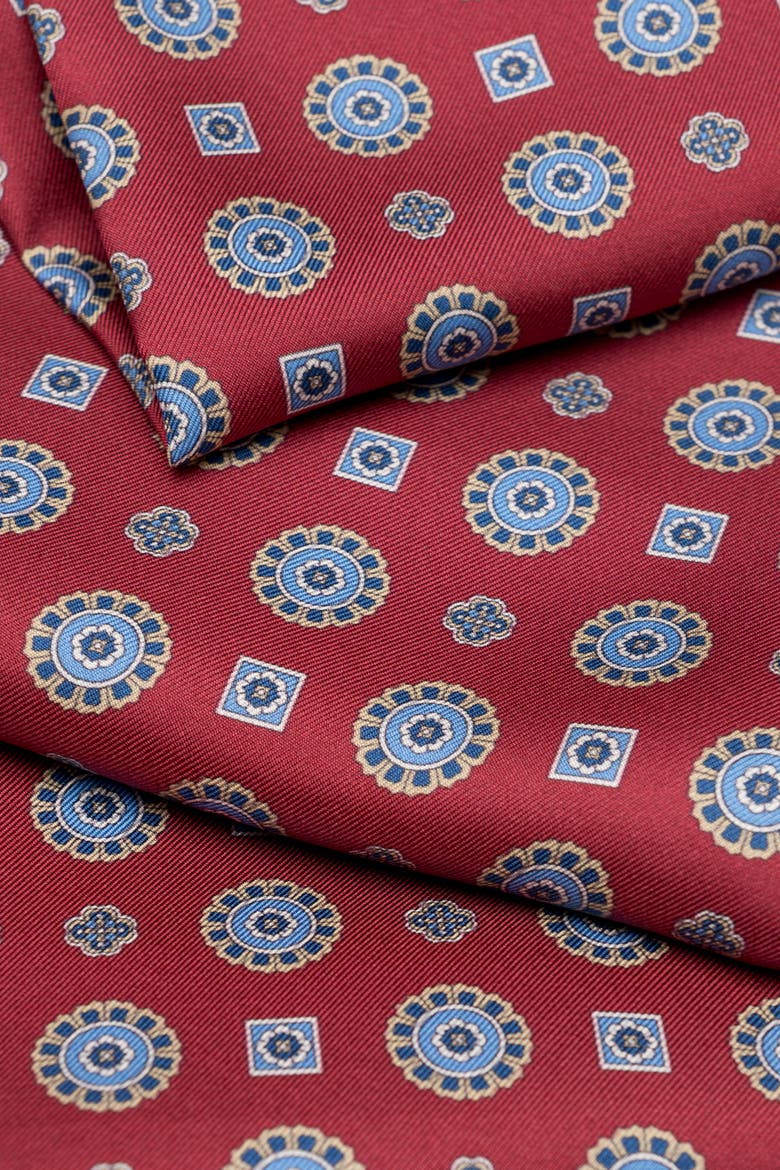 Botticelli - Slim Silk Scarf for Men, Alternate, color, Dark Red