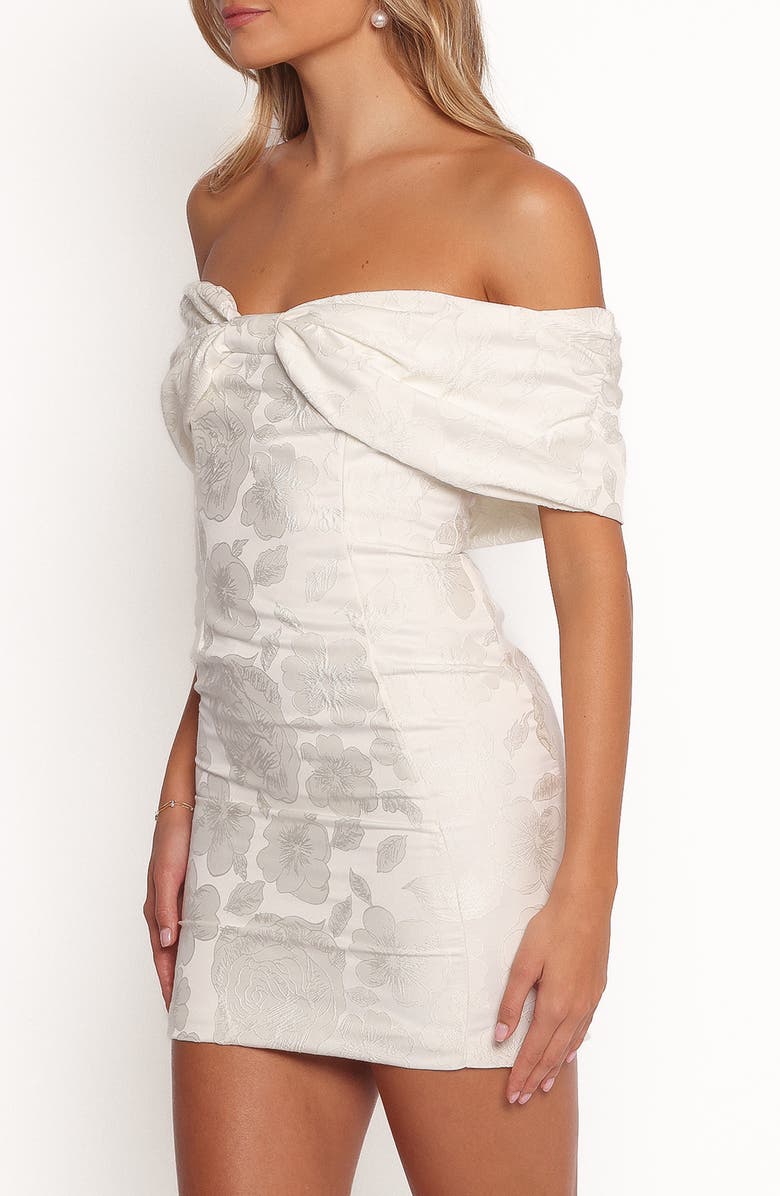 Petal & Pup Kaeli Floral Jacquard Minidress, Alternate, color, White