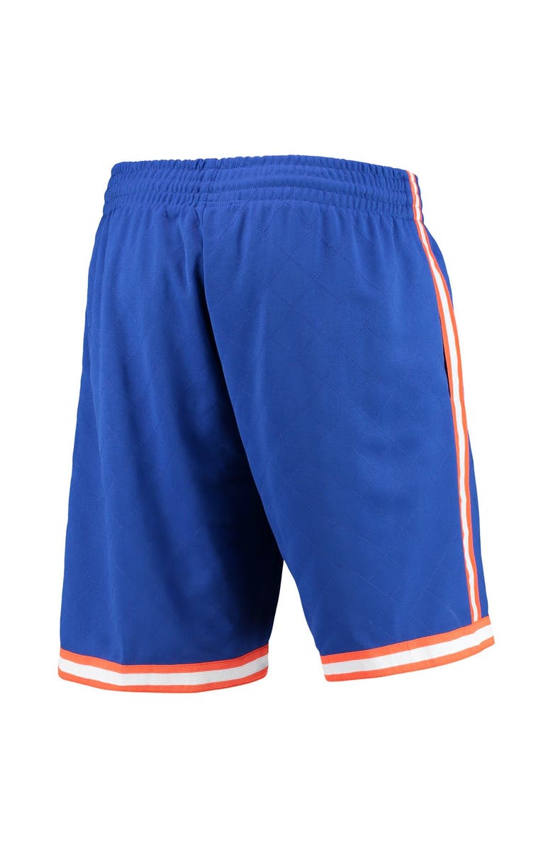 Mitchell & Ness Men's Mitchell & Ness Blue New York Knicks 1991 Hardwood Classics 75th Anniversary Swingman Shorts, Alternate, color, Blue