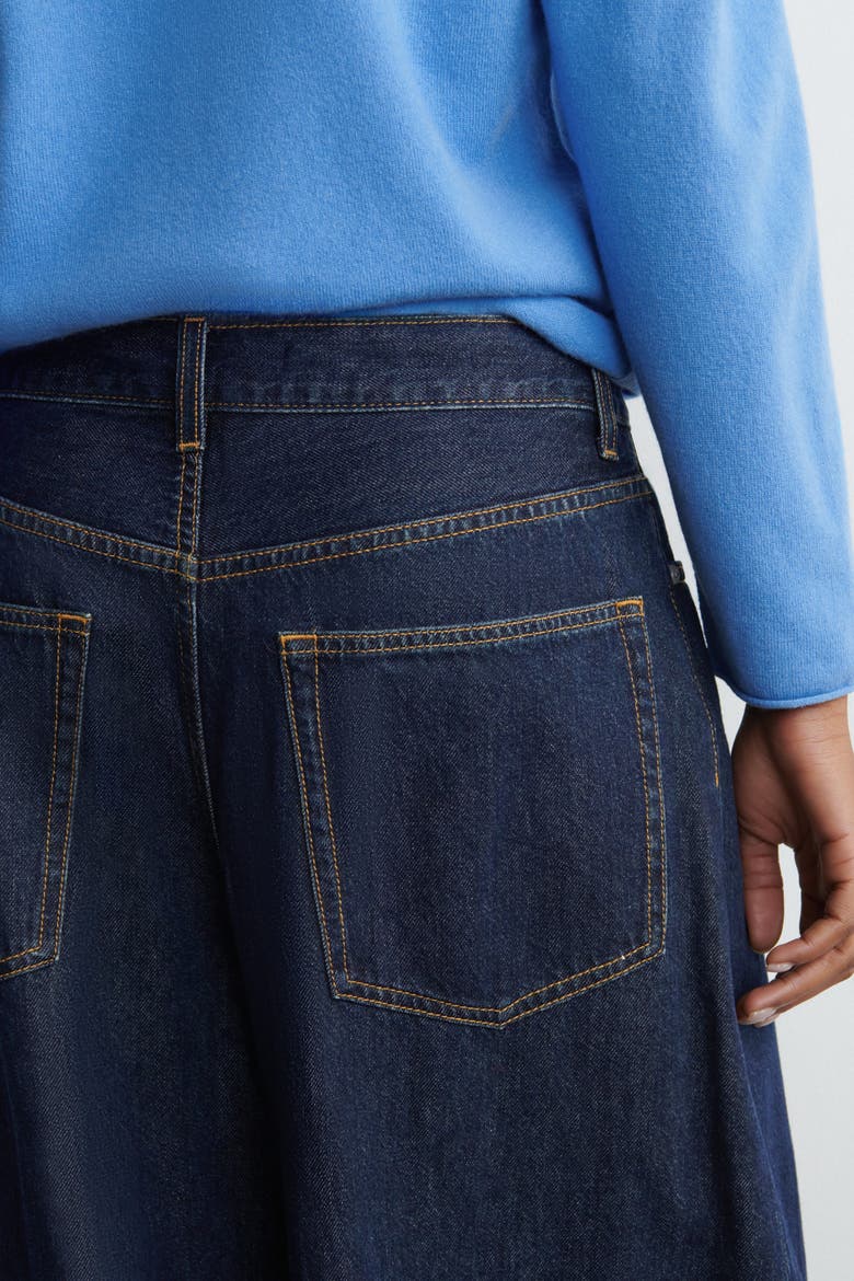 Twine Barrel-Leg Jeans, Alternate, color, DARK BLUE