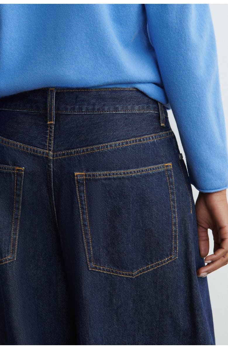 COS Twine Barrel-Leg Jeans, Alternate, color, Dark Blue