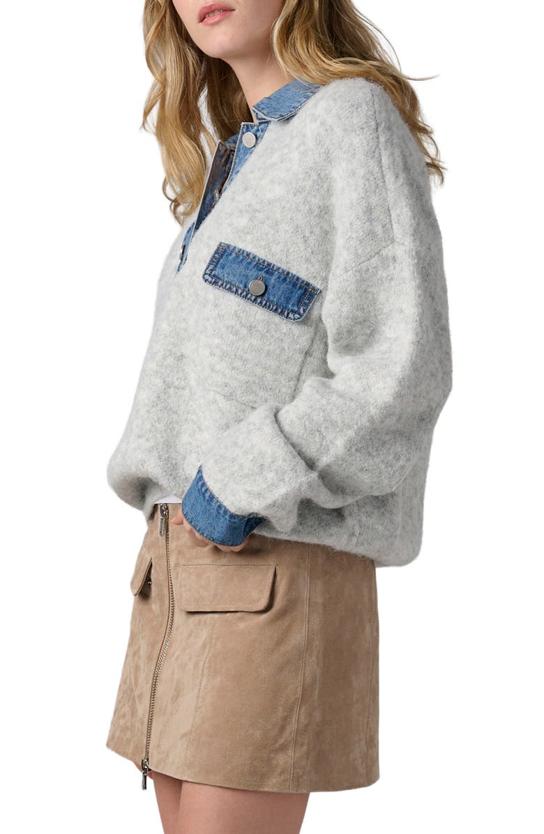 BLANKNYC Mixed Media Sweater, Alternate, color, 