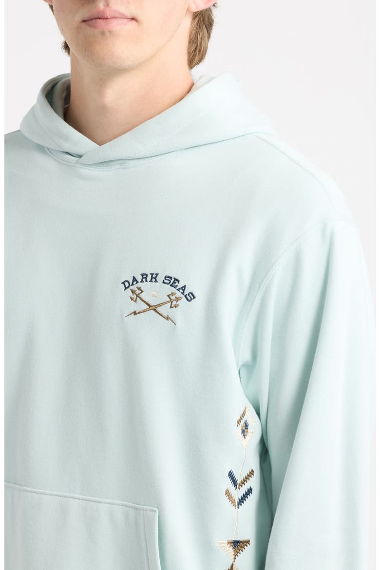 Leander Fleece Hoodie, Alternate, color, LIGHT DENIM