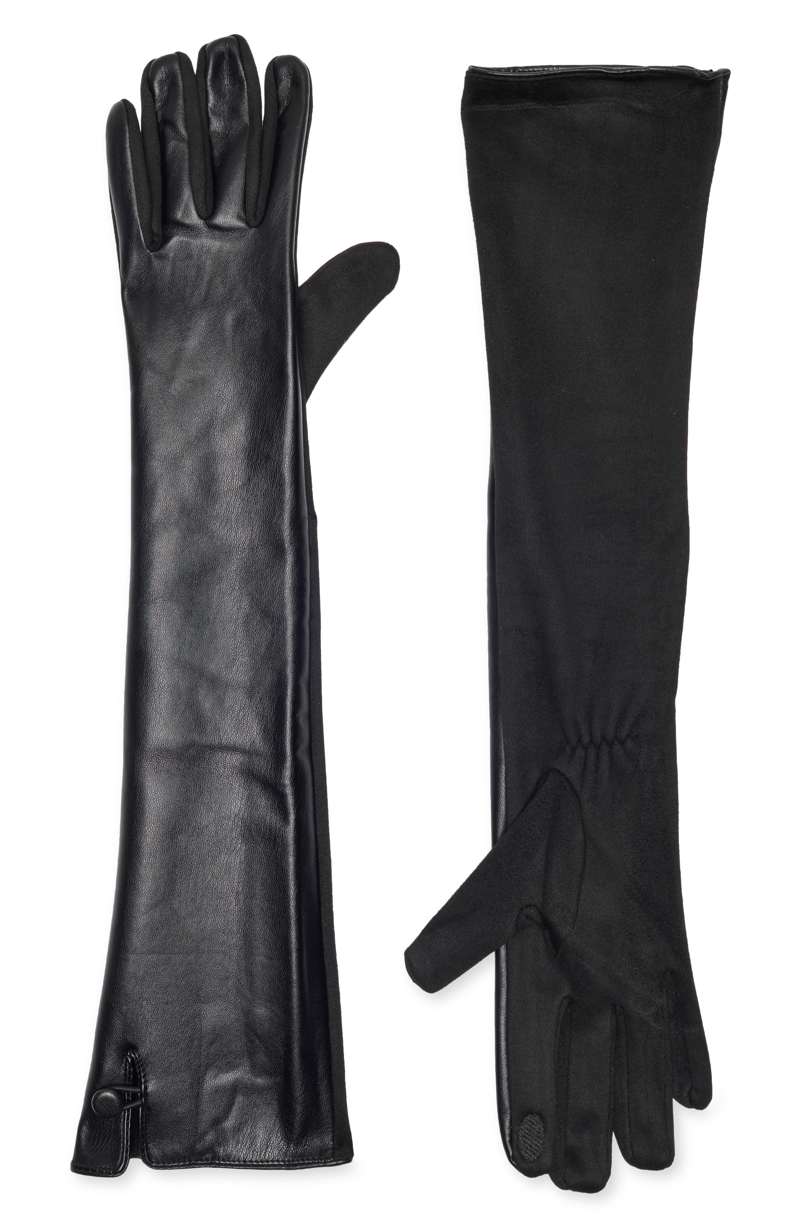 BCBG Faux Leather Gloves