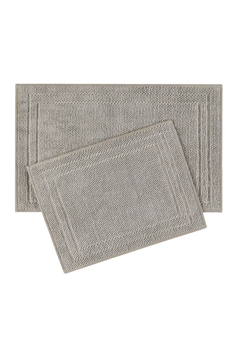Luxe Looped Cotton 2-Piece Bath Mat Set, Main, color, Antarctica Gray