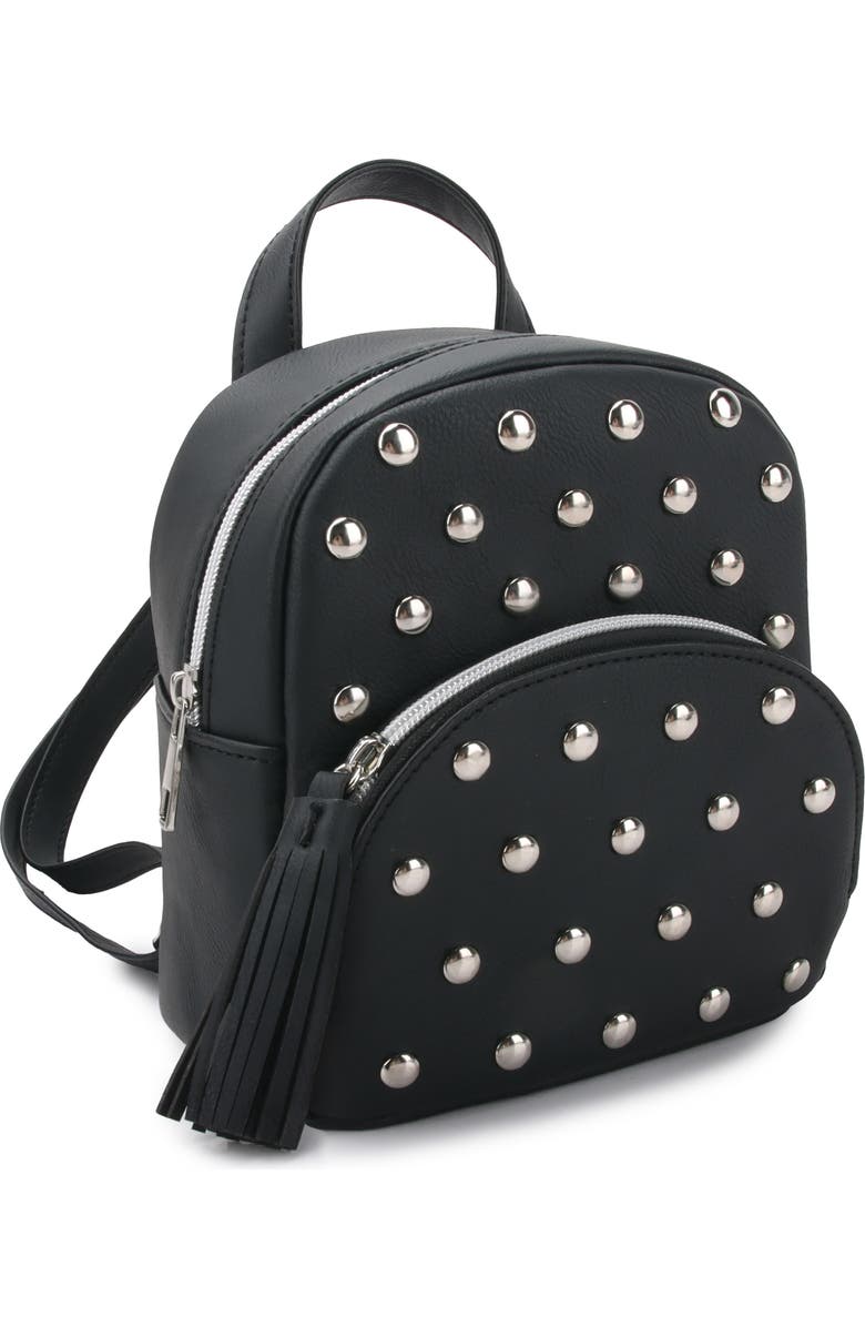 OMG Accessories Kids' Studded Micro Mini Backpack, Alternate, color, Black