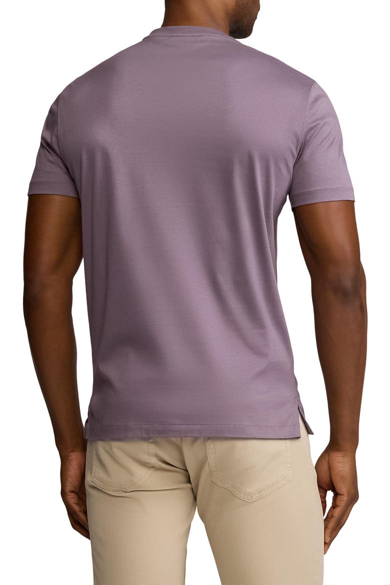 Short Sleeve Cotton Interlock Crewneck T-Shirt, Alternate, color, VIOLET MELANGE