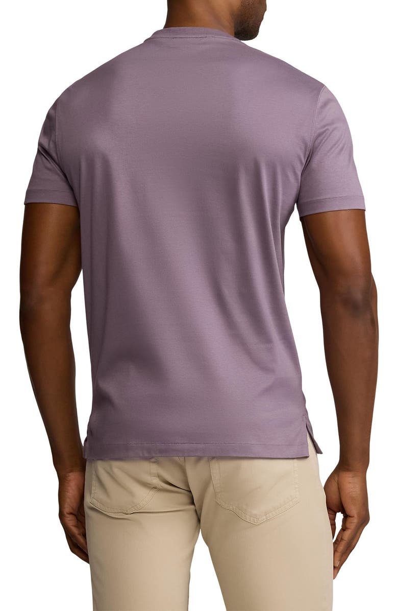 Ralph Lauren Purple Label Short Sleeve Cotton Interlock Crewneck T-Shirt, Alternate, color, Violet Melange