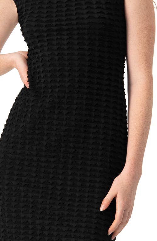 Ivonne Sleeveless Black Midi Dress In Black
