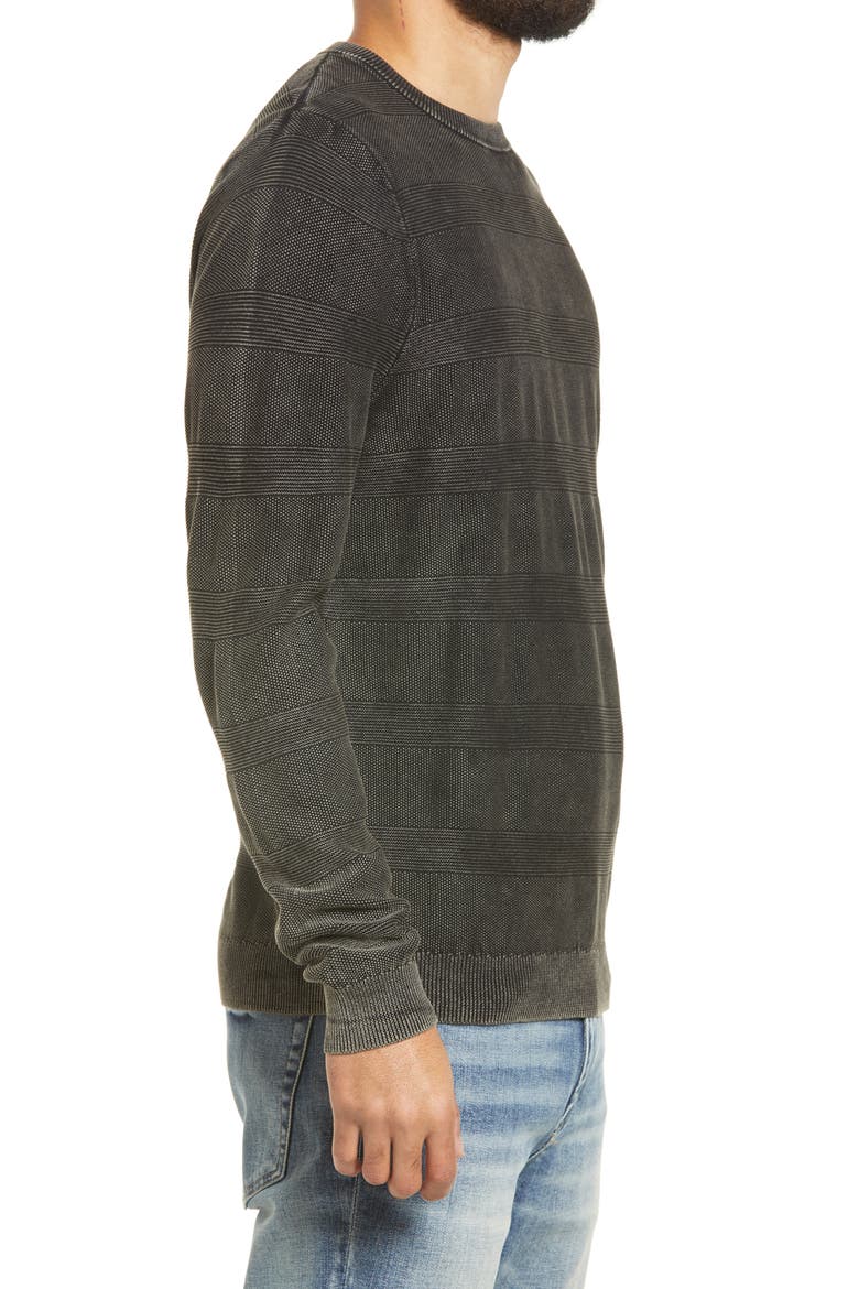 Washed Cotton Sweater, Alternate, color, BLACK