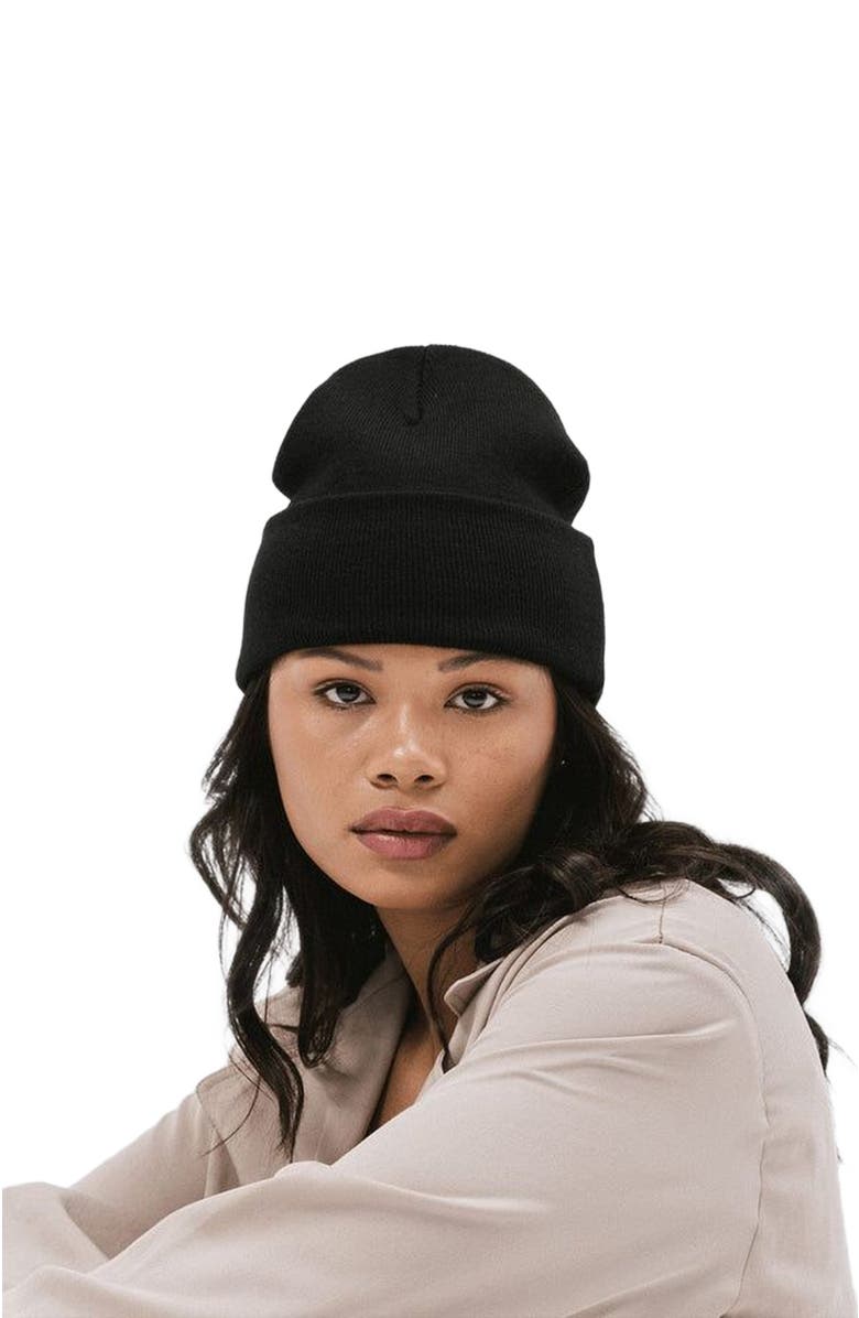 Gigi Pip Shay Soft Knit Beanie, Alternate, color, Black