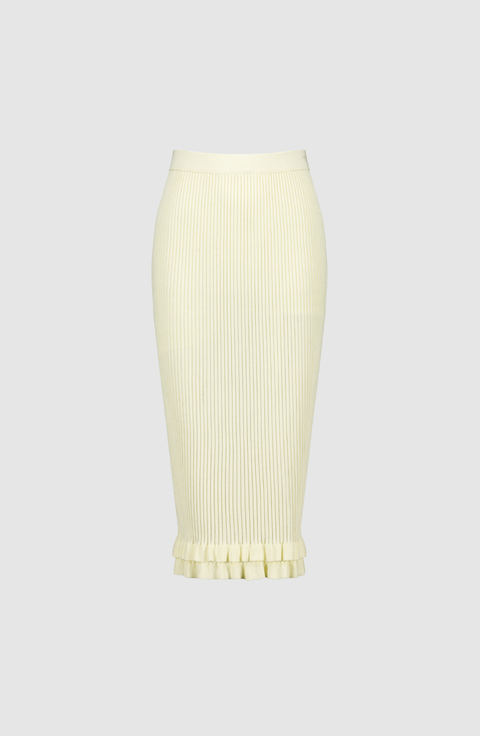 Sunny Rib Knit Pencil Skirt