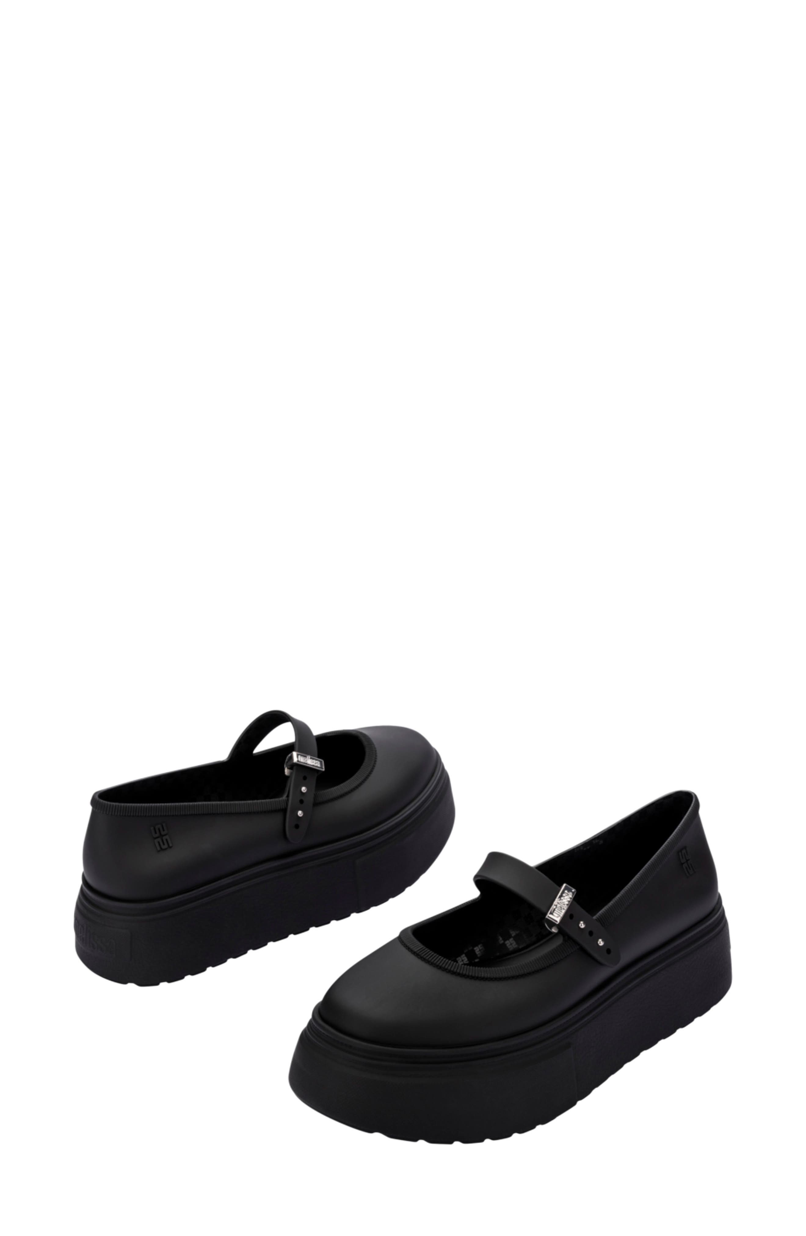Melissa Soft Ballerina Platform Mary Jane, Alternate, color, Black