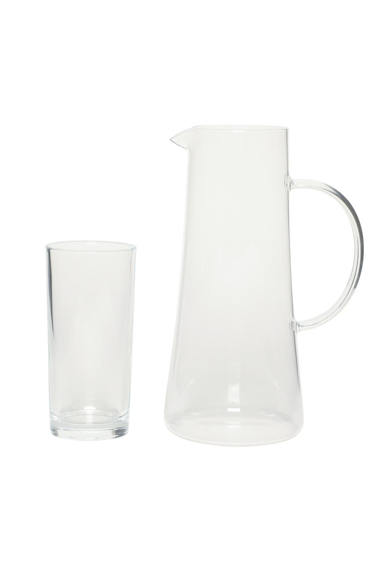 Boozy Brunch Glass Pitcher & Tumbler Drinkware Set, Alternate, color, Clear