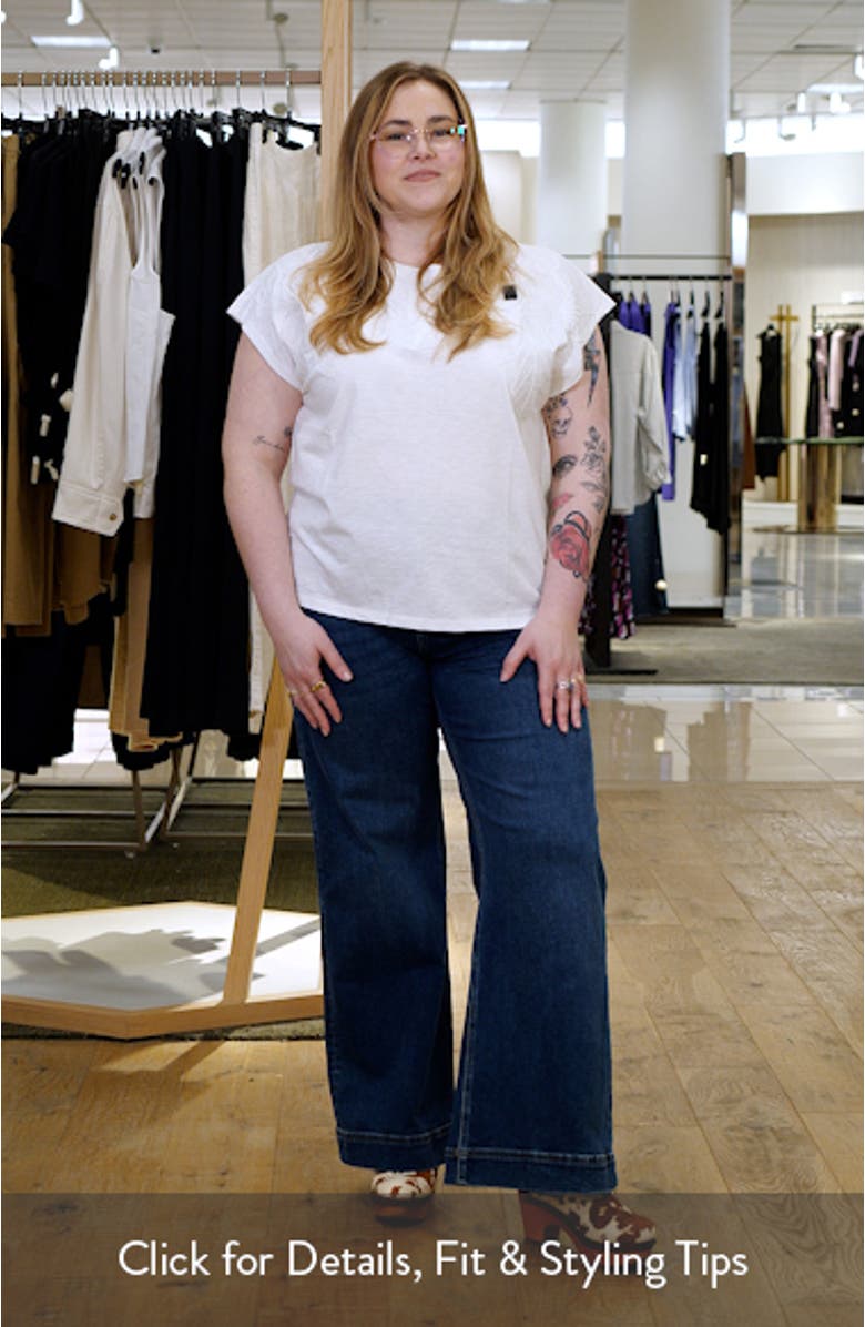 Piazza Palms Embroidered Organic Cotton Top, sales video thumbnail