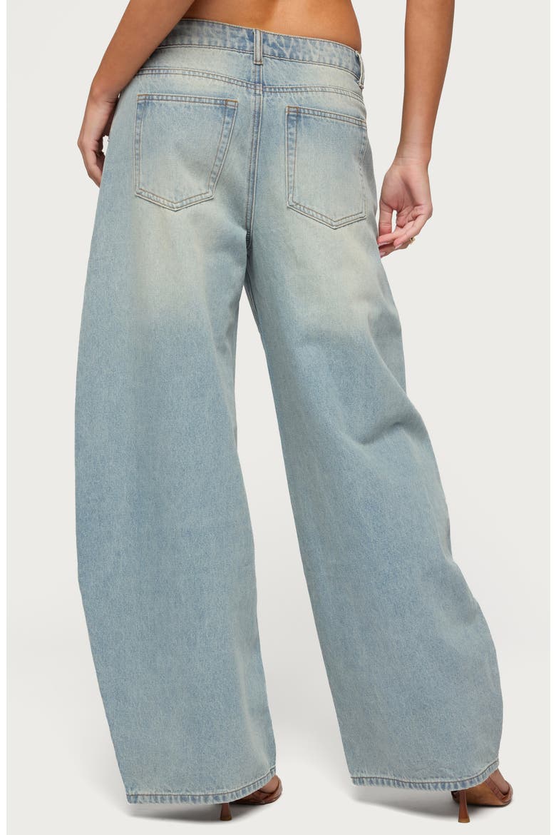 Ilara Low Rise Barrel Jeans, Alternate, color, LIGHT-BLUE