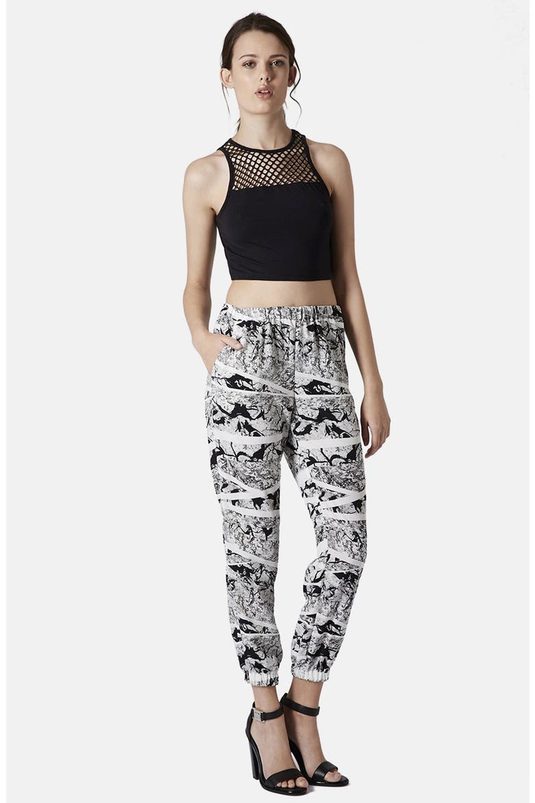 Marble Print Track Pants, Alternate, color, GREY
