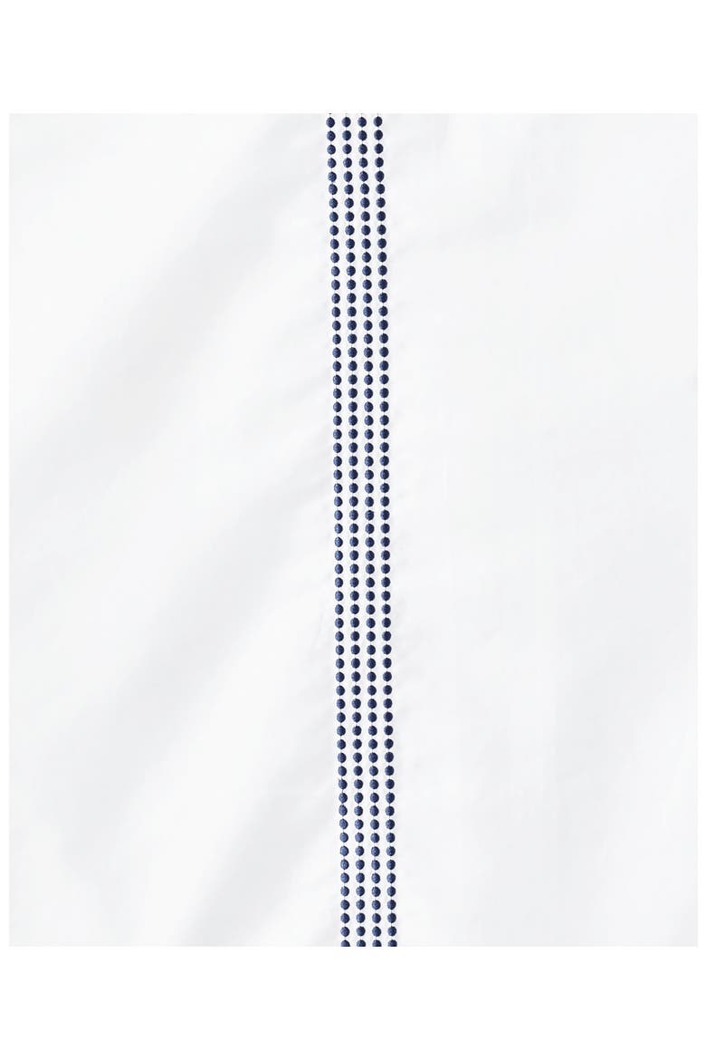 400 Thread Count Premium Supima Cotton No Iron Sateen Embroidered Duvet Bed Cover, Alternate, color, Dusk Indigo Sky Dots