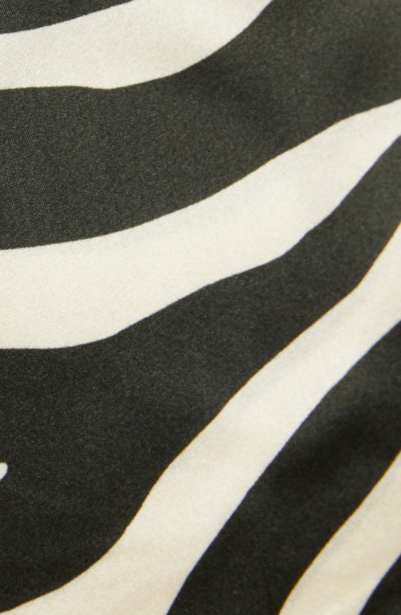 TOM FORD Zebra Print Stretch Silk Satin Pajama Pants, Alternate, color, 