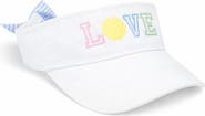 Bits & Bows Love Tennis Bow Visor