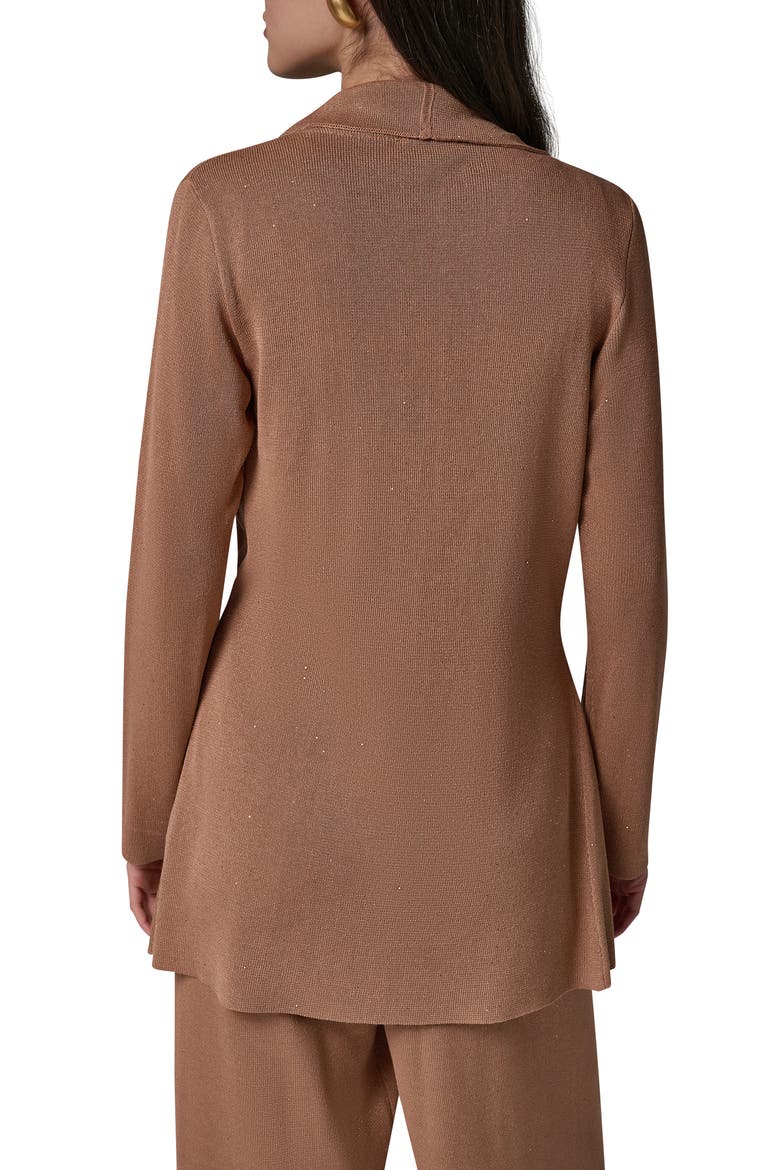 Metallic Belted Cardigan, Alternate, color, CAMEL