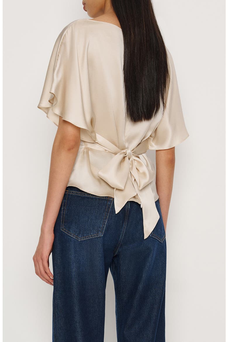 Avery Silk Top, Alternate, color, ALMOND