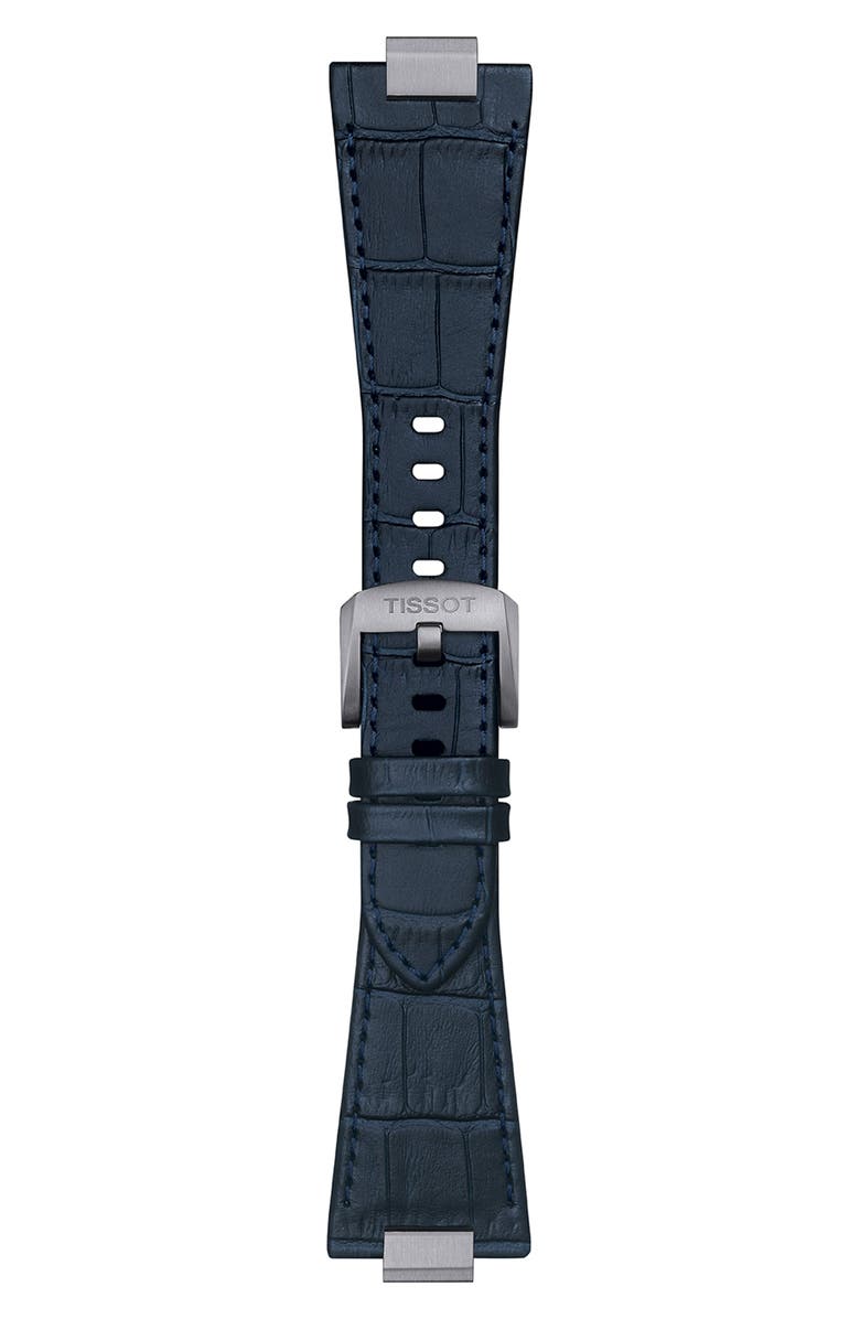 Tissot PRX Powermatic 80 Leather Strap Watch, 40mm, Alternate, color, Blue