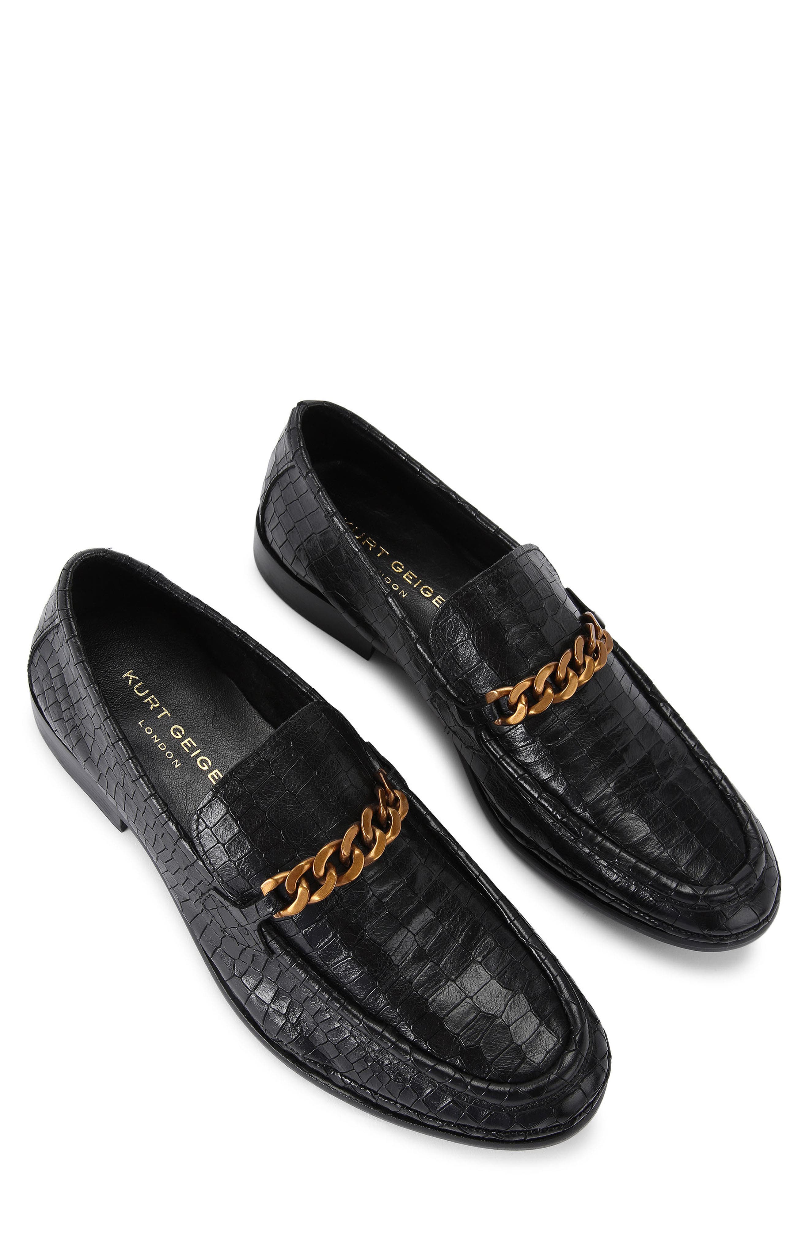 Kurt Geiger London Luca Croc Embossed Loafer, Alternate, color, 