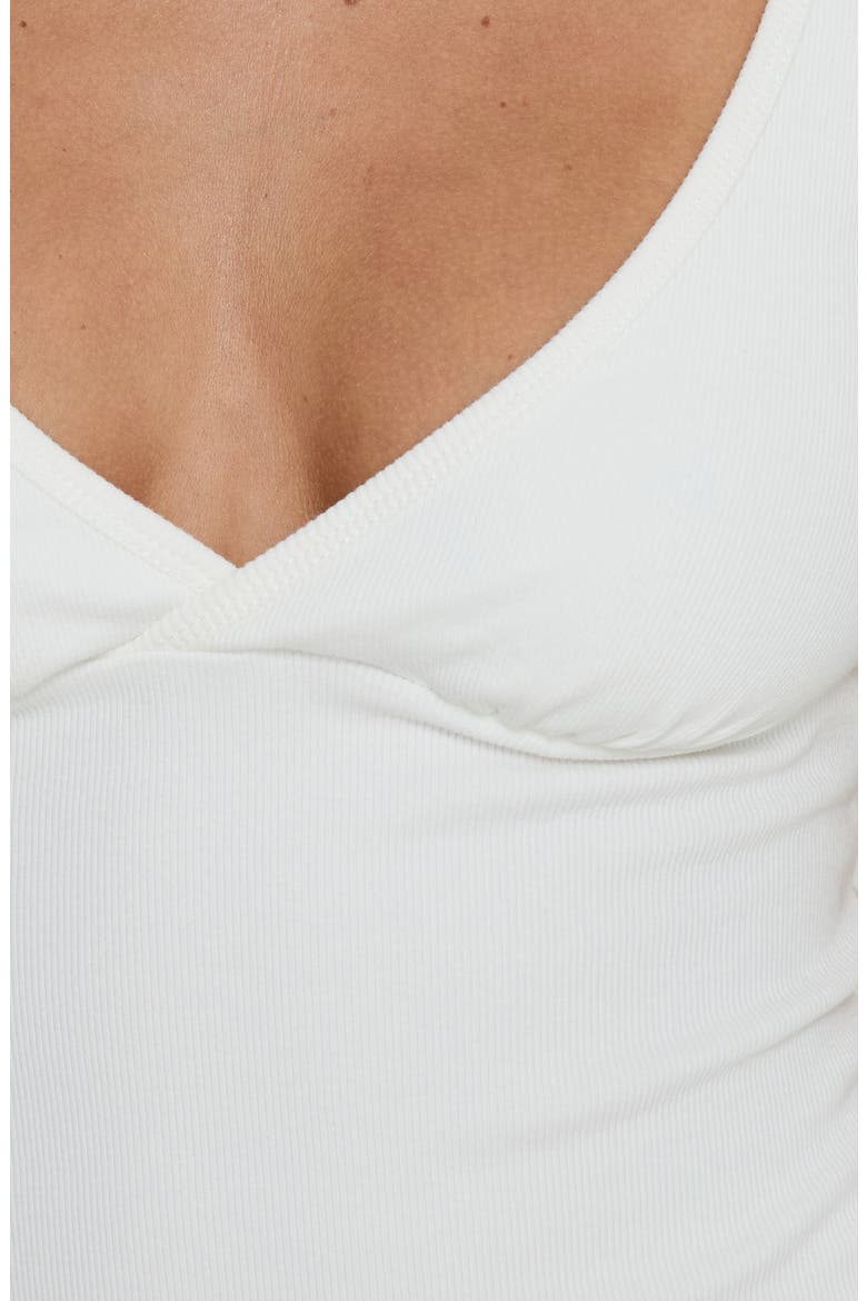 Baseline Crossover Cap Sleeve T-Shirt, Alternate, color, WHITE