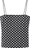 MANGO Polka Dot Crop Top