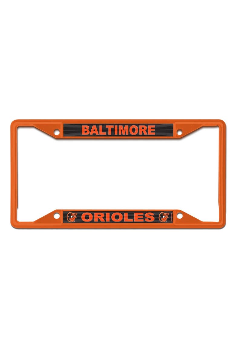 Baltimore Orioles Chrome Color License Plate Frame, Main, color, Orange