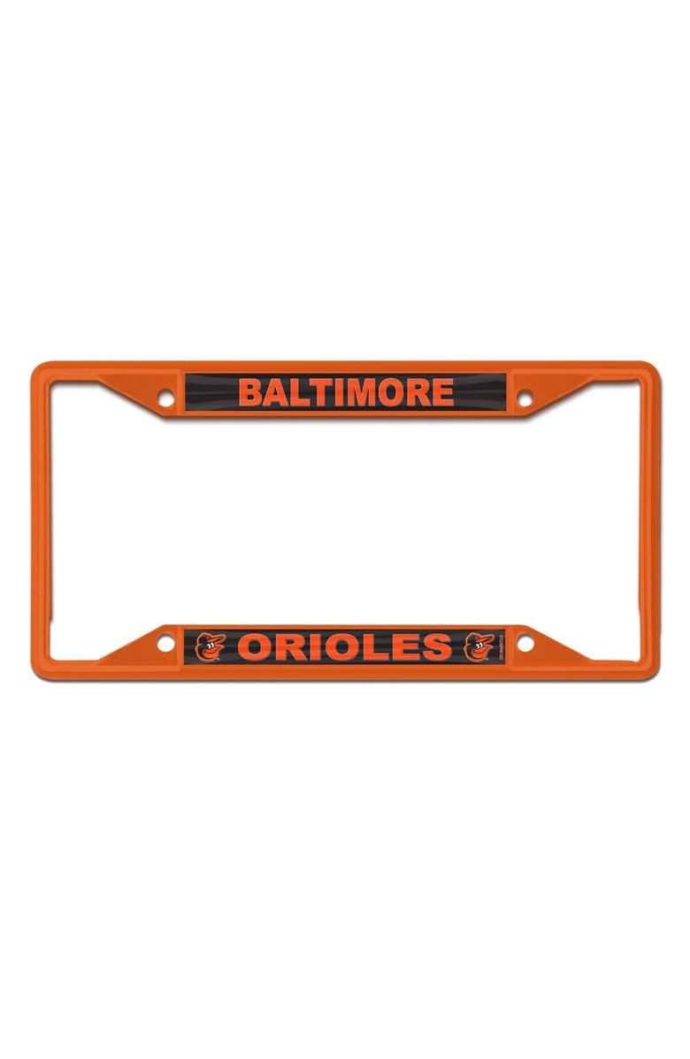 WINCRAFT Baltimore Orioles Chrome Color License Plate Frame, Main, color, Orange