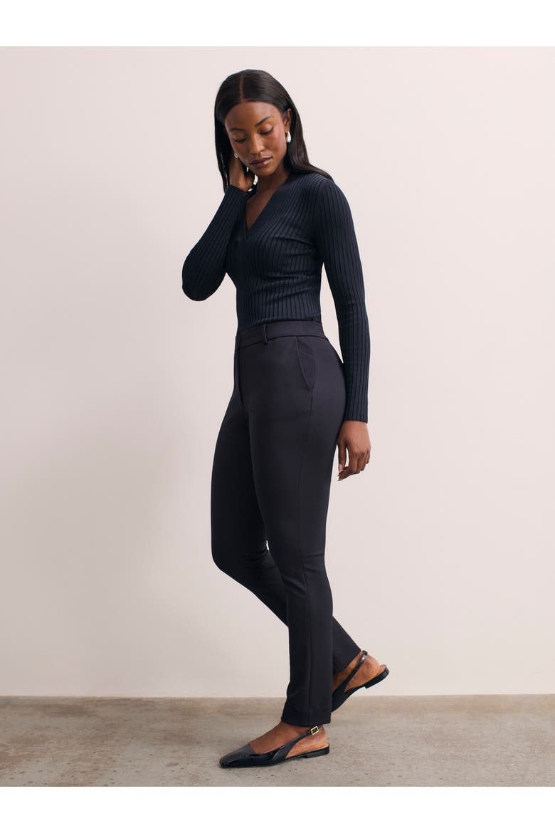 Hatfield 4-Way Stretch Slim Trousers, Alternate, color, Navy