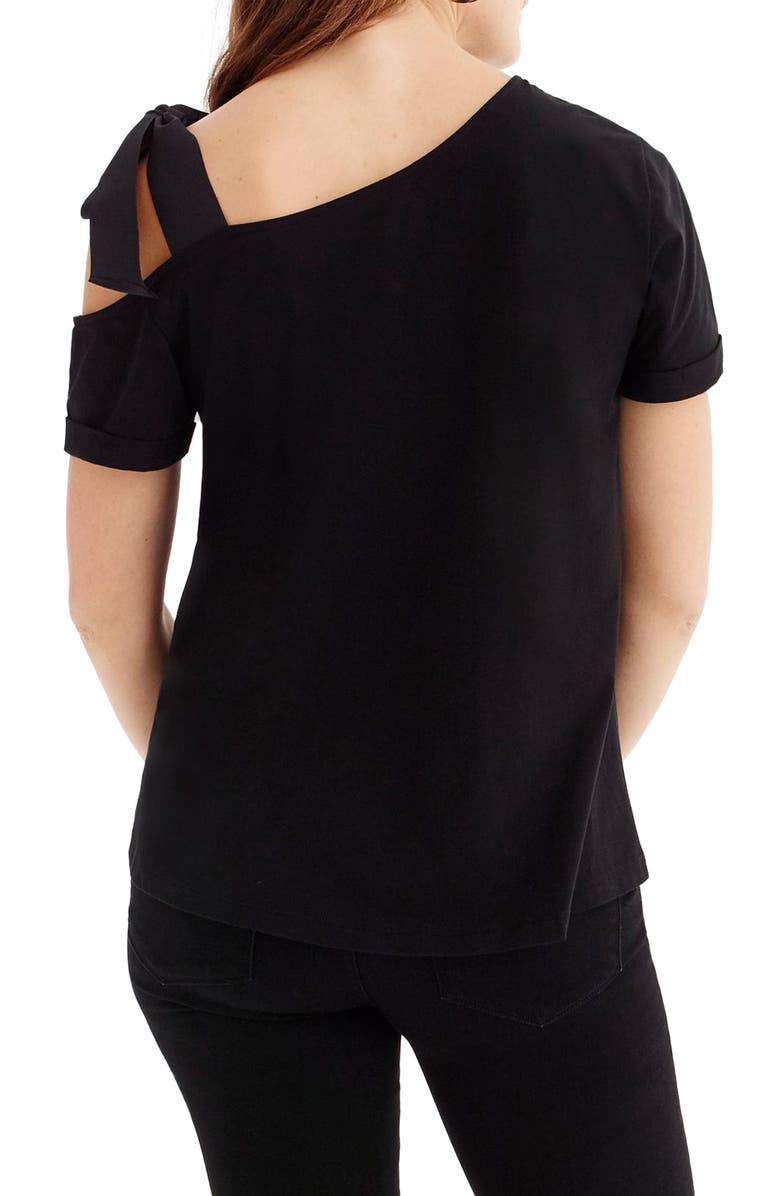 UNIVERSAL STANDARD FOR J.CREW Cold Shoulder Bow Top, Alternate, color, 