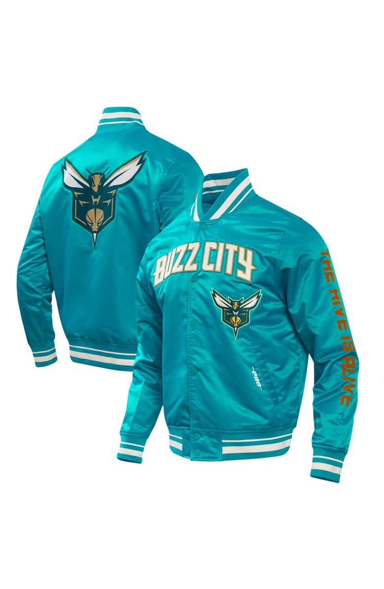 PRO STANDARD Men's Pro Standard Teal Charlotte Hornets 2023/24 City Edition Satin Full-Snap Jacket, Alternate, color, Teal