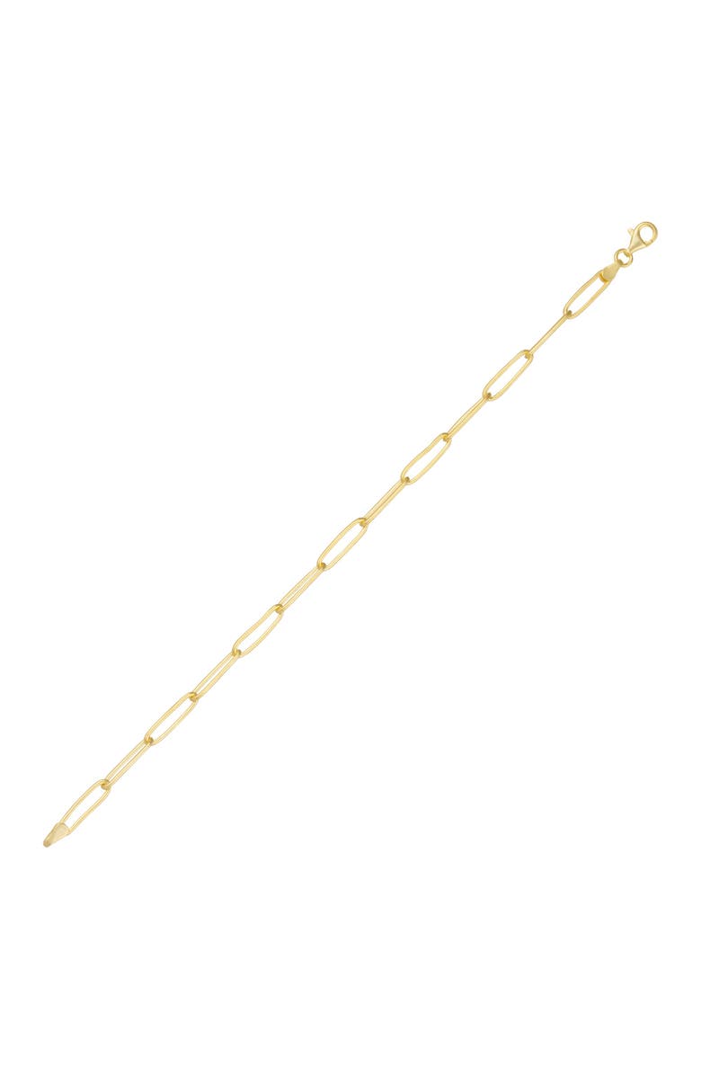 Spero London Sterling Silver Rectangular Large Chain Bracelet, Main, color, Gold