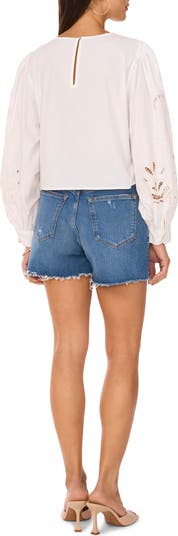Embroidered Cutwork Cotton Poplin Top