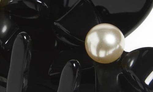 Alexandre De Paris Faux Pearl Claw Clip In Black