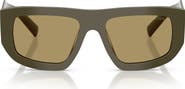 Prada 53mm Irregular Shield Sunglasses