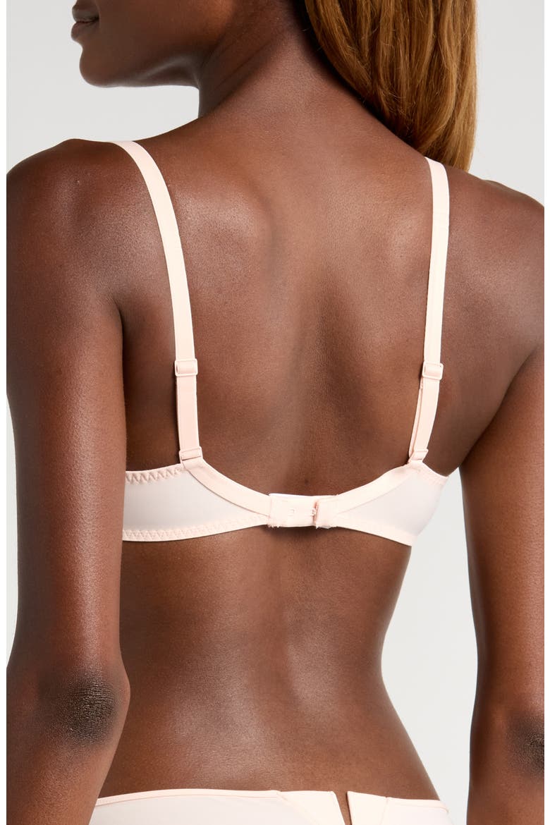 Saga Sheer Underwire Plunge Bra, Alternate, color, PINK NUDE