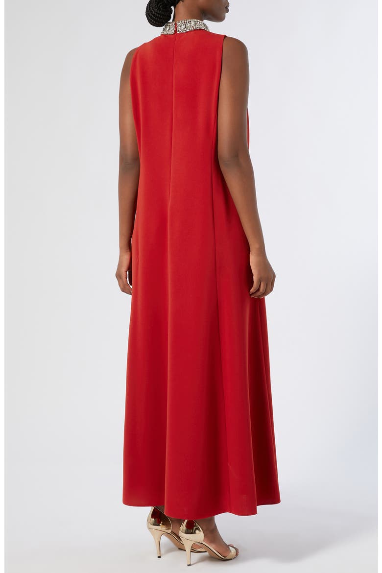 Arte Crystal Detail Swing Dress, Alternate, color, RED