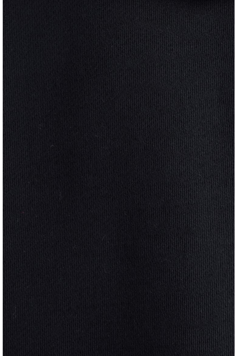 Matte Oversize Logo Embroidered Hoodie, Alternate, color, BLACK
