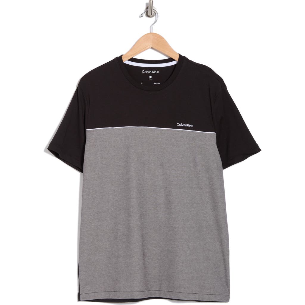 Calvin Klein Colorblock Cotton T-shirt In Black Combo