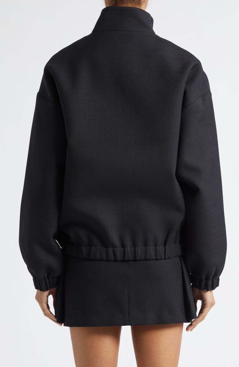 Shushu/Tong Oversize Tuck Hopsack Track Jacket, Alternate, color, Navy Blue