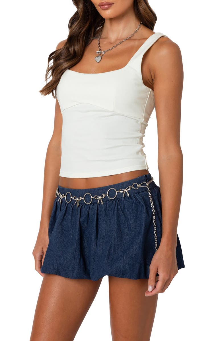 EDIKTED Rondo Bow Back Tank, Alternate, color, White