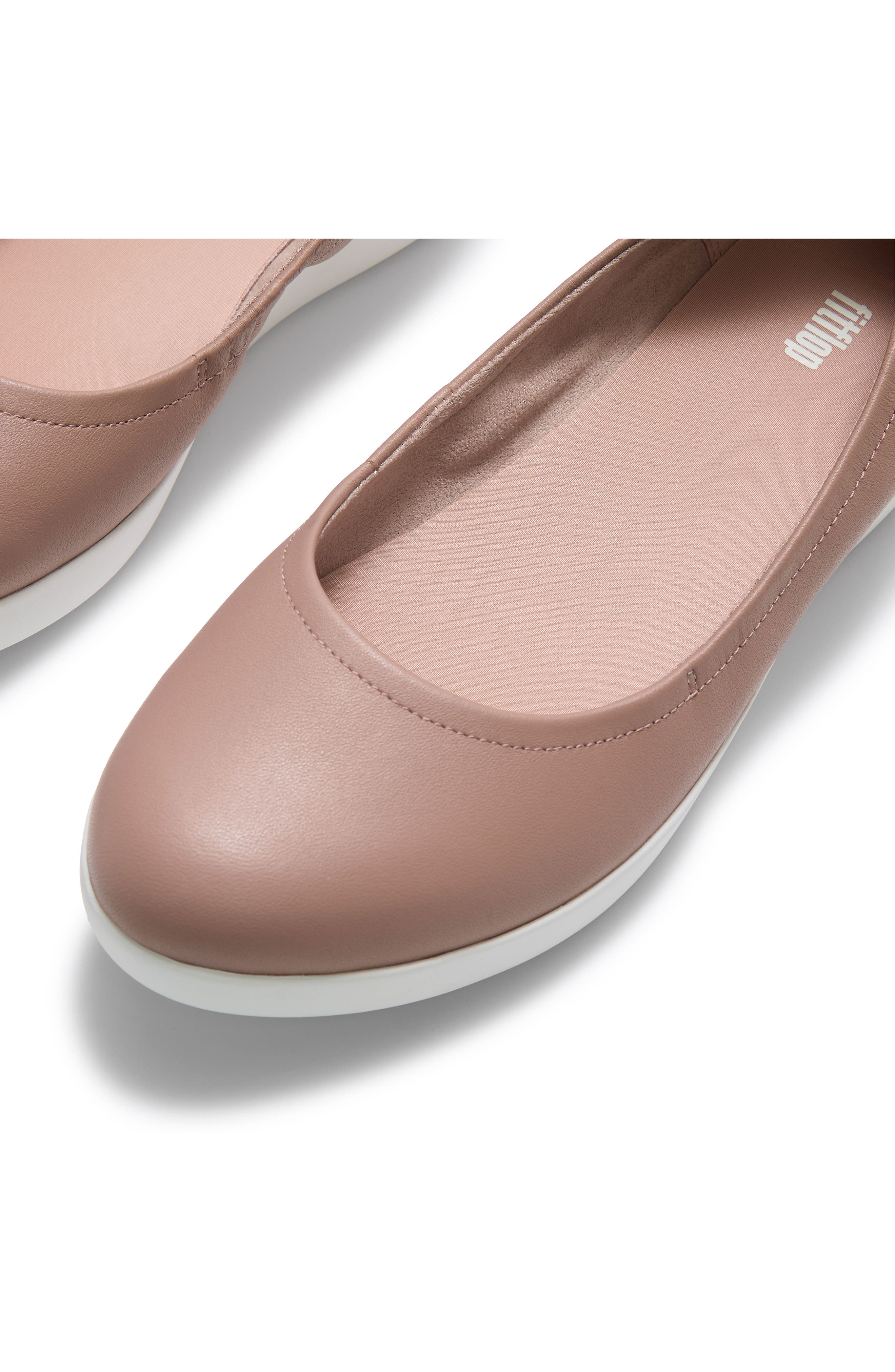 Flowform Leather Ballerina Flat, Alternate, color, BEIGE BUFF