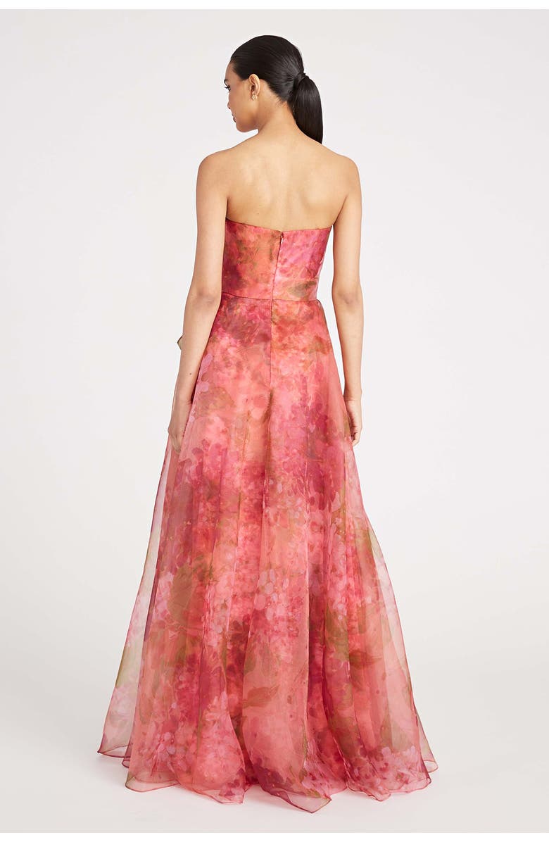 Theia Fahreta Strapless Gown, Alternate, color, Printed Wisteria