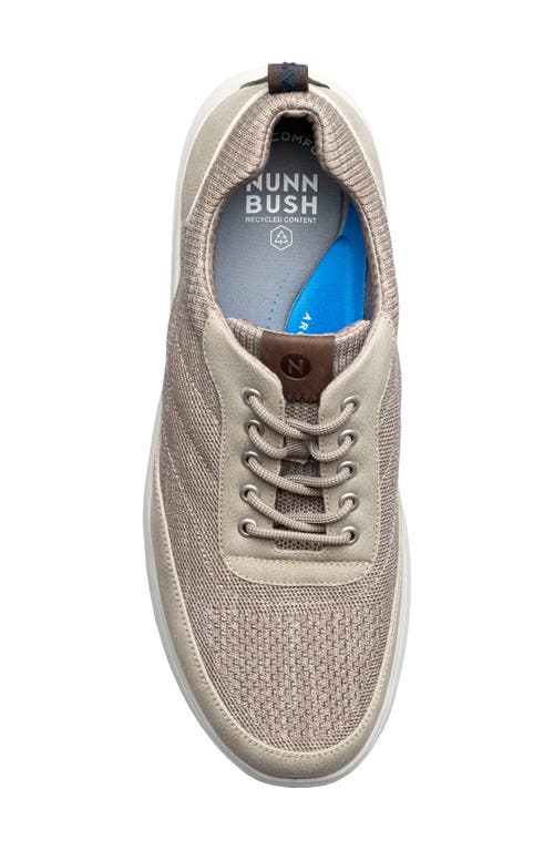 Nunn Bush Ponte Knit Moc Toe Sneaker In Taupe Multi